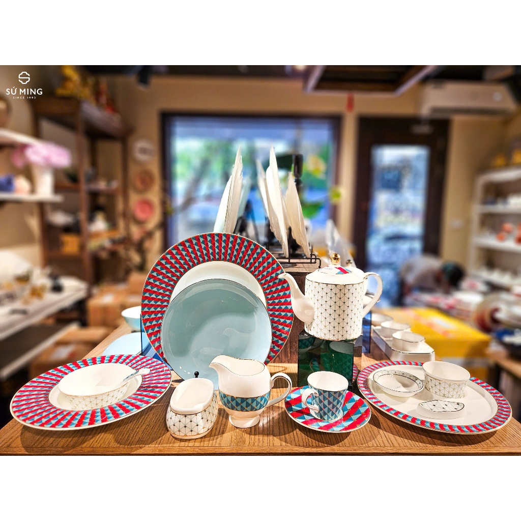 Luxury Gypsophila Collection PITO Premium Bone Porcelain ชุดอาหารเย็น - MING PORCELAIN