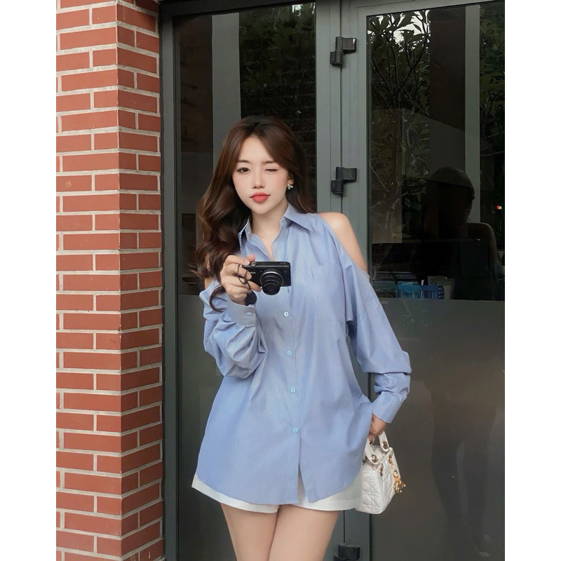 HTB STORE - FASH SET KATE SHIRT TAPTA PANTS สําหรับ GOING OUT TO CAFE SUPER BEAUTIFUL