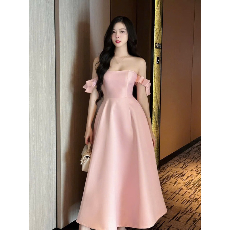 ชุด TAPTA ไหล่แบนสําหรับ GOING OUT, PARTY DRESS, SUPER BEAUTIFUL BASIC DRESS สําหรับ CAFE, PARTY, GO