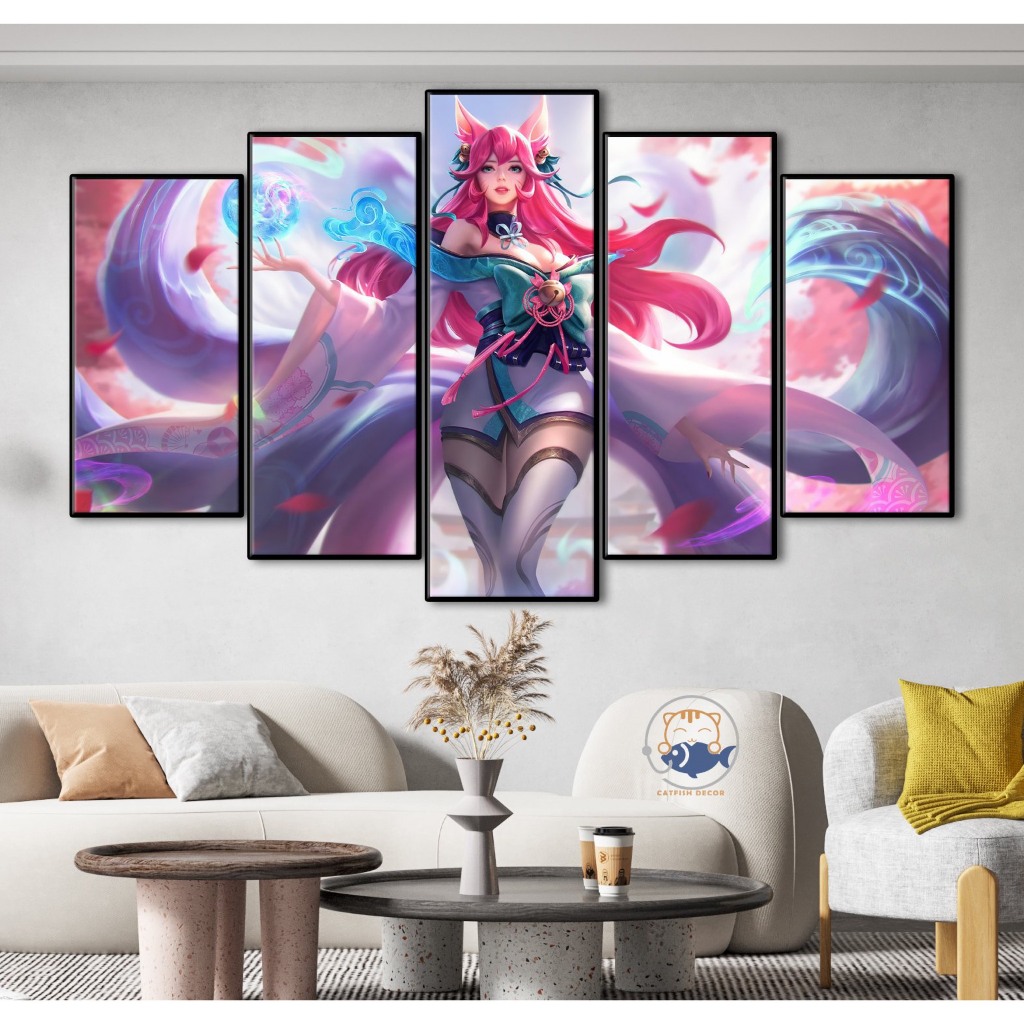 LOL Wall Painting - AGENT LEGENDARY Formex Mirror, Ahri - Yasuo - Yone - ชุดที่ 1