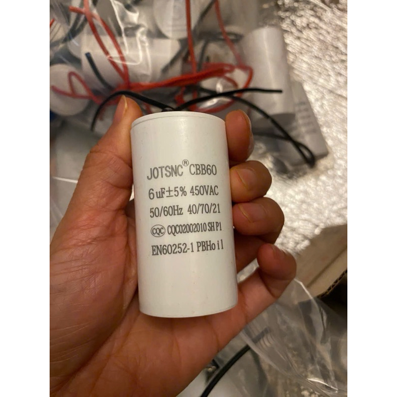 ตัวเก็บประจุ CBB60 4uf, 6uf,8uf 10uf 12uf 16uf 25uf 450V