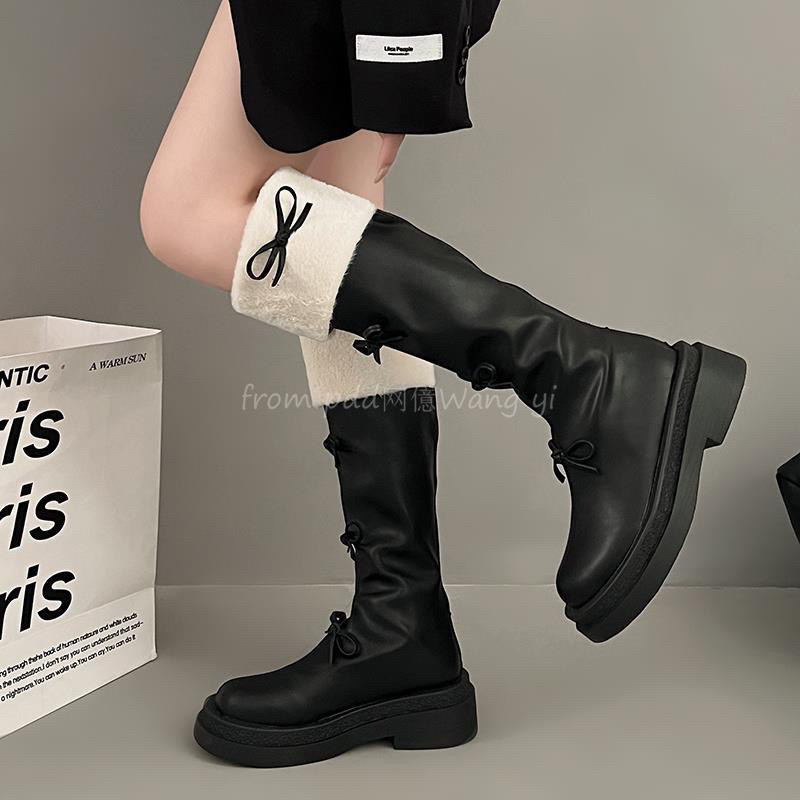 LONG BOOT WITH FLEECE (มีสีน้ําตาล 38,40) BOTTOM LATEST MODEL 2024 GUANGZHOU GOODS - รูปที่ 2