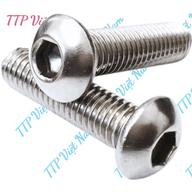 20 ชิ้นสลักเกลียวจมหกเหลี่ยมหัวกลม, ร่ม INOX304 M3,M4,M5,M6,M8,M10