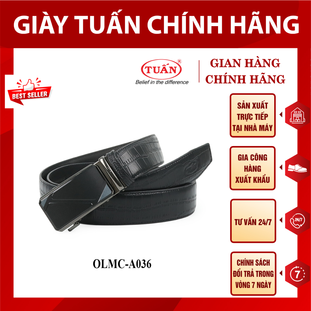 OLMC-A036 เข็มขัดผู้ชายหนังพรีเมี่ยม
