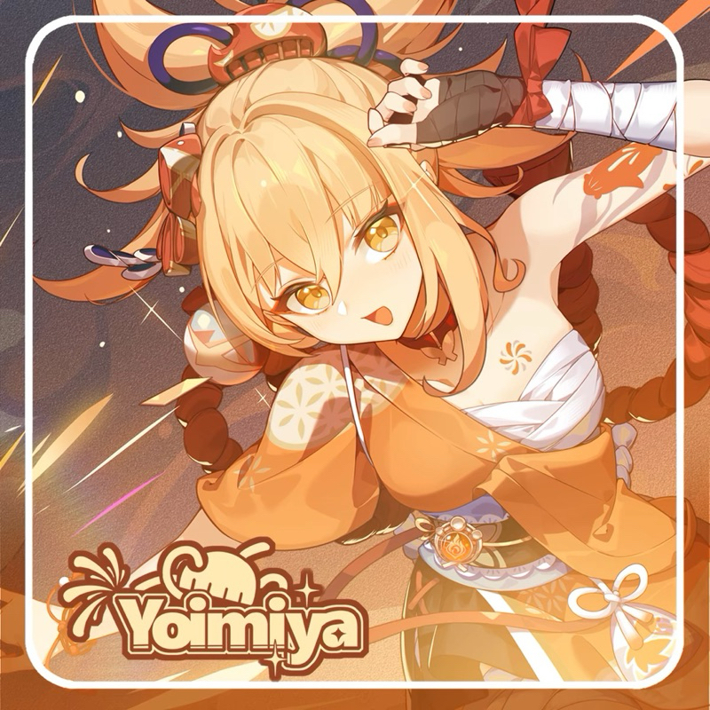(รวมศิลปินจีนหลายชุด) การ์ด Genshin Impact Yoimiya pola
