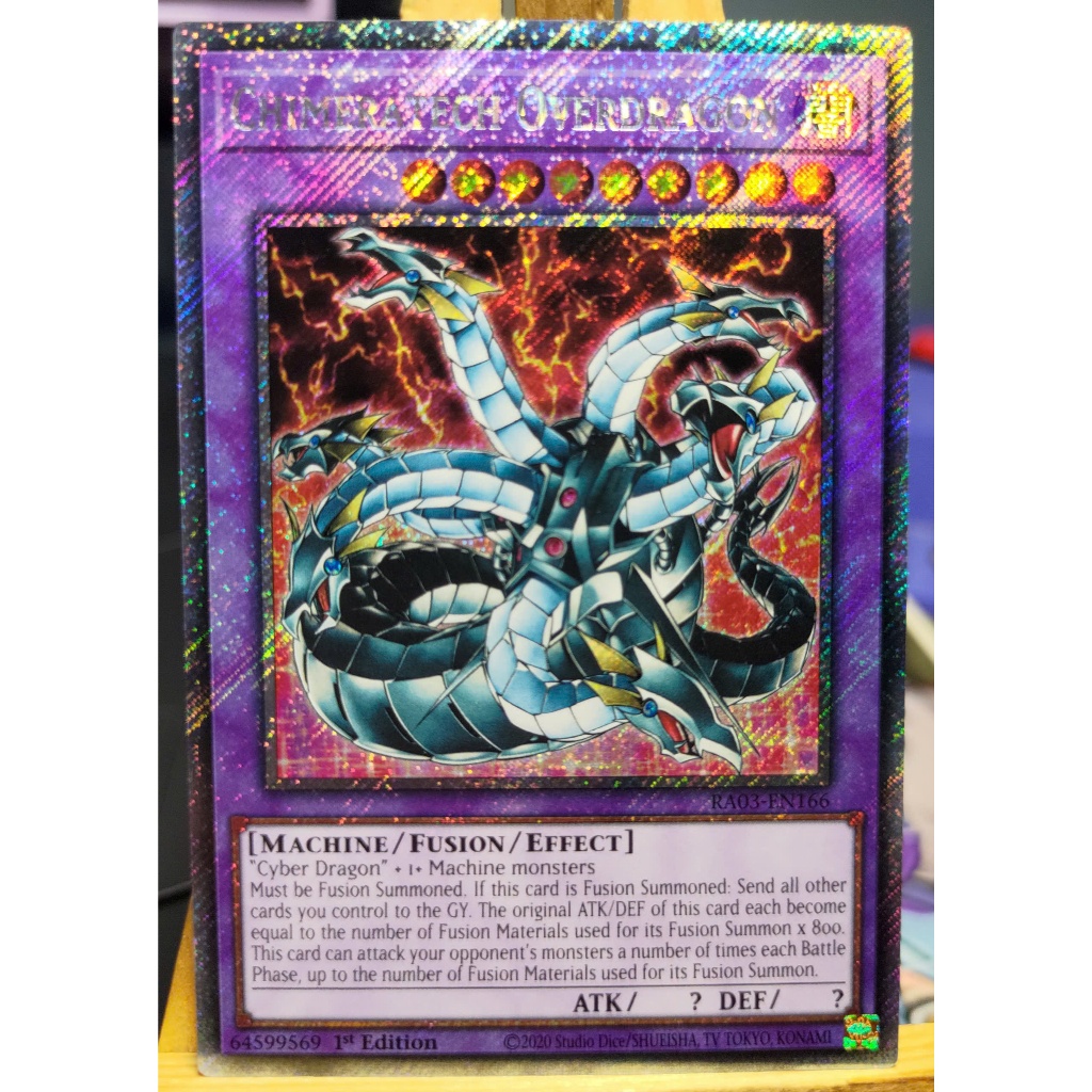 [KW2 Yugioh] [EN-UK] [Nice Art] การ์ด Chimeratech Overdragon - RA03-EN166 - Platinum Secret Rare 1st
