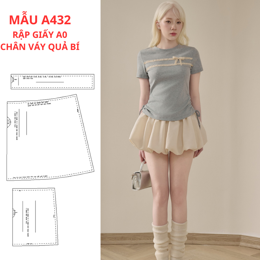 แผ่นกระดาษ A0 PUMPKIN SKIRT-A432