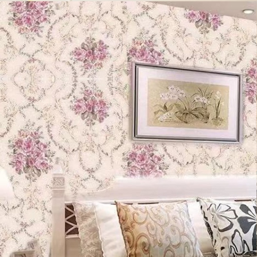 10M WALLPAPER พร้อม GOLDEN Camellia ADHESIVE ขนาด 45CM