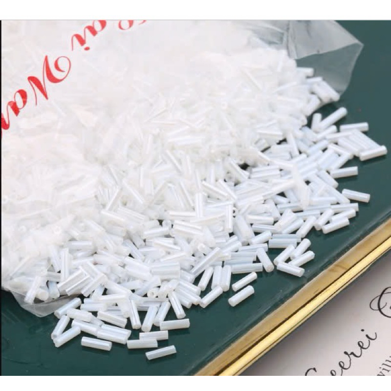 12 gr 2x6mm ลูกปัด ลูกปัดแก้วสําหรับสร้อยข้อมือ