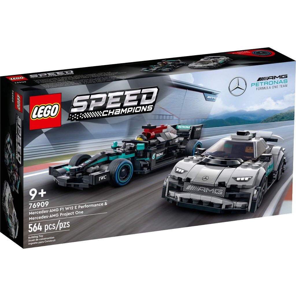 ของเล่นประกอบเดนมาร์กของแท้ 76909 - Mercedes-AMG F1 W12 E Performance & Mercedes-AMG Project One