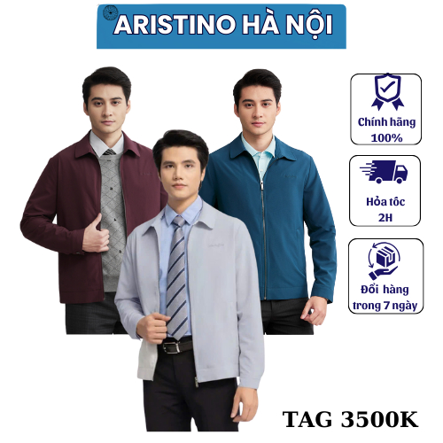เสื้อแจ็คเก็ต 2 ชั้น Aristino คุณภาพสูงพร้อมคอปกและแขนกระดุม 1JK006W2 TAG