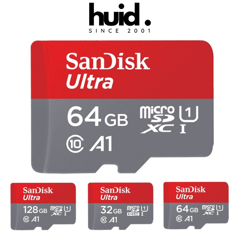 การ์ดหน่วยความจํา SanDisk MicroSDHC Ultra 4GB/8GB/16GB/32GB/64GB/128GB