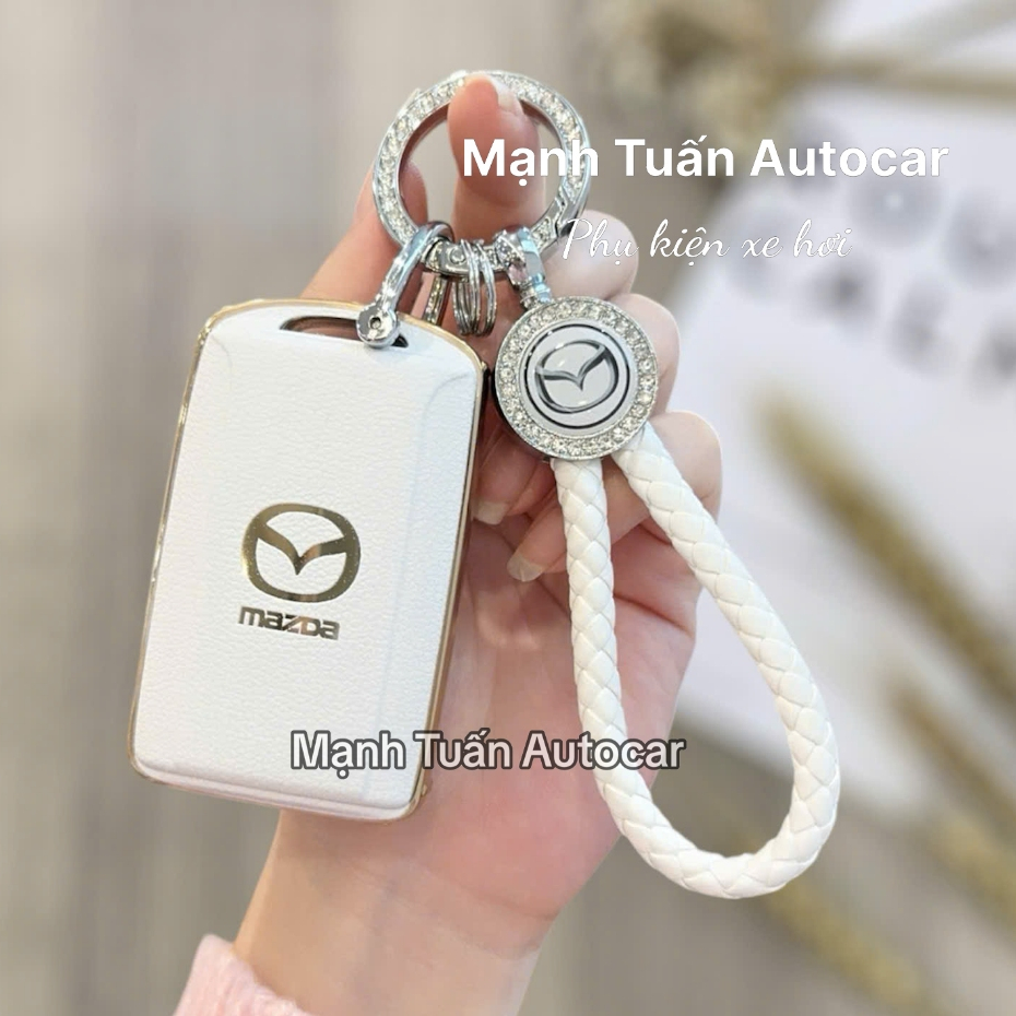 ปลอกกุญแจรถสําหรับ Mazda 3 CX3 CX30 - 2020 - 2025, CX8, CX5 2023 - 2025 Square Key - TPU Gold-plated