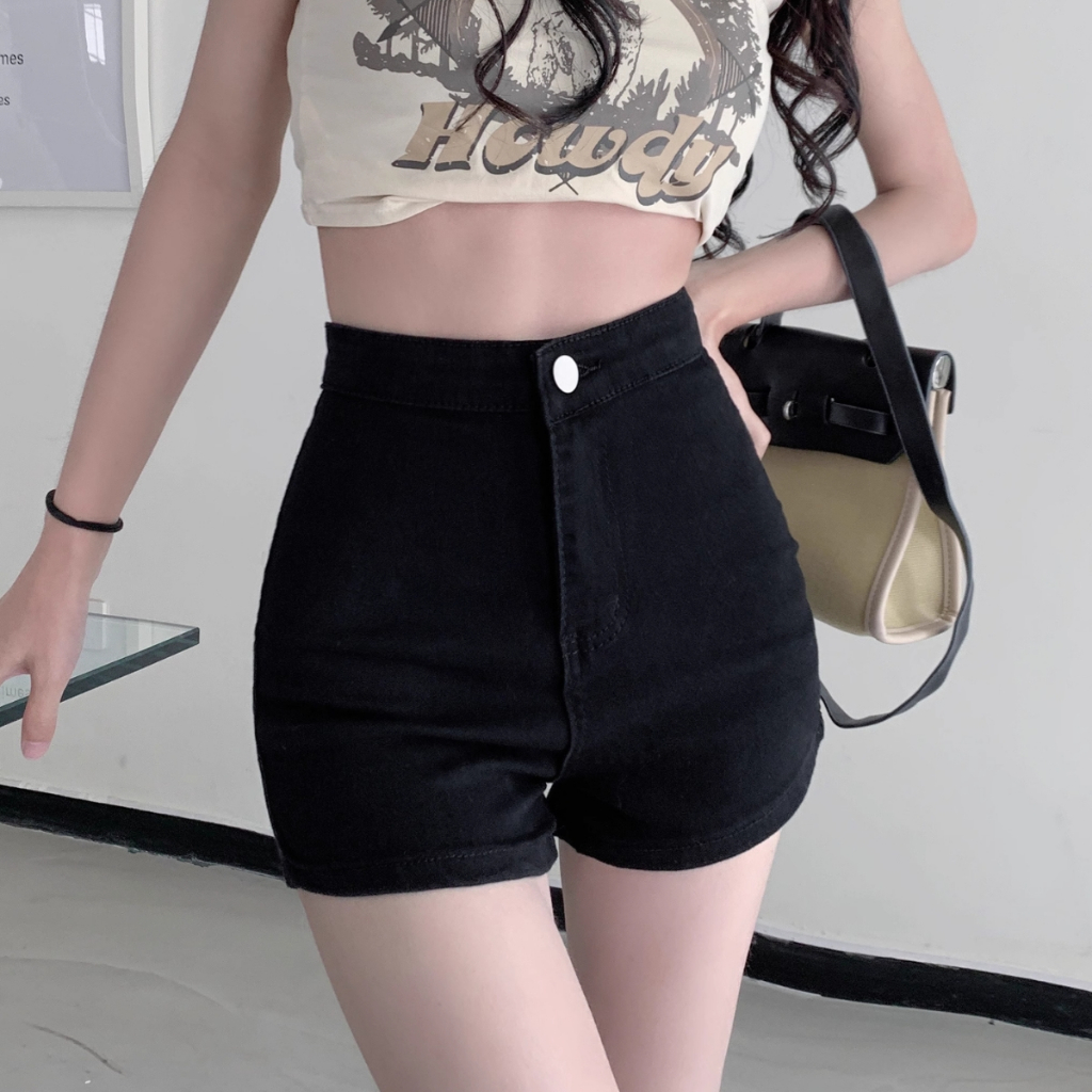 Pinkstore29 กางเกงขาสั้นผู้หญิง ทรงเข้ารูป เอวสูงสุดๆ Q009