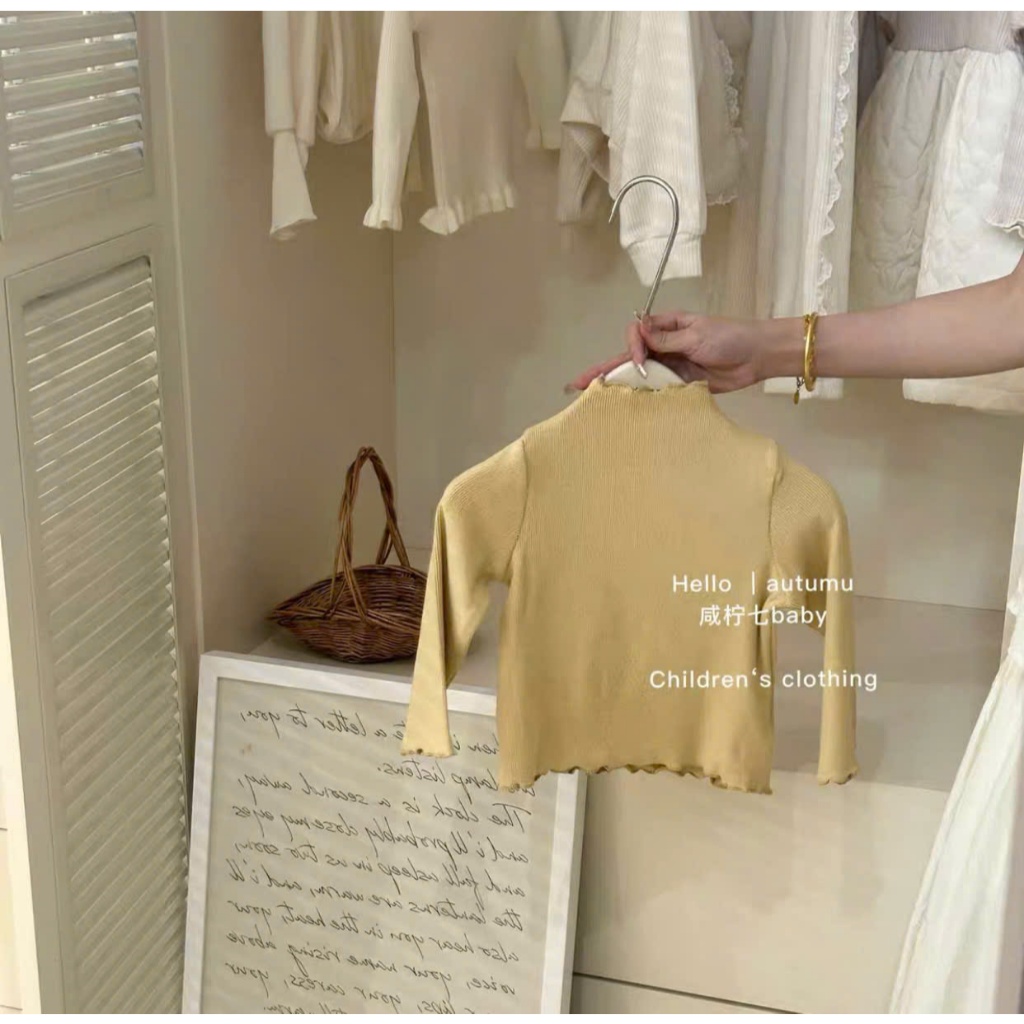 เสื้อระบายความร้อนครีมสีเหลือง 3 ซม. น่ารักสําหรับรัสเซีย GIRLS Fish G1K2H5 - G9NV5