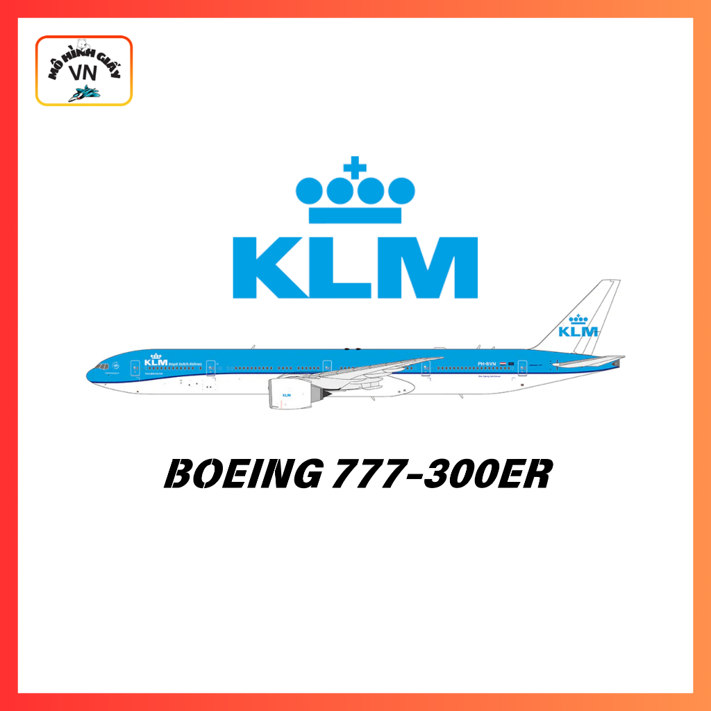 โบอิ้ง 777-300ER KLM Assembly Paper รุ่น - MohinhgiayVN