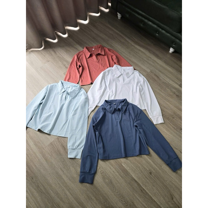 เสื้อโปโลเสื้อครอปผู้หญิง Andar made in Korea