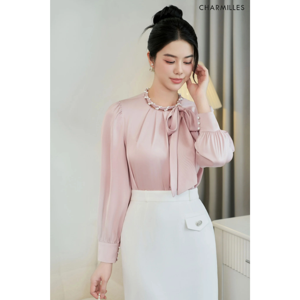 เสื้อ Charmilles คอปกมุก 24MA187HN