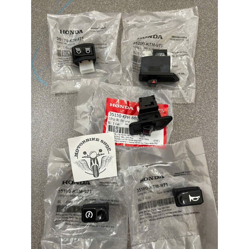 ปุ่มสวิตซ์รถยนต์ Air blade AB 110 2007-2010 35160KTM971 35180KTM971 35200KTM971 35150KPH880 35170KTM