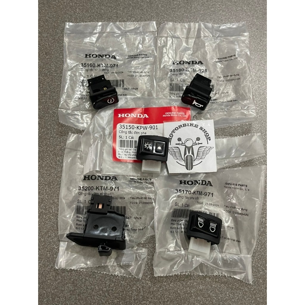 ปุ่มสวิตช์รถยนต์คลิก 110 35160KTM971 35170KTM971 35180KTM971 35200KTM971 35150KPW901