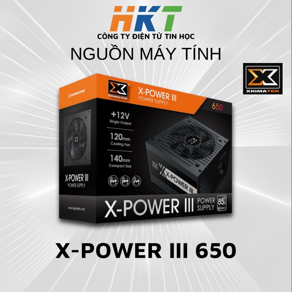 คอมพิวเตอร์ แหล่งพลังงาน XIGMATEK X-POWER III X-650 / 600W (ของแท้)