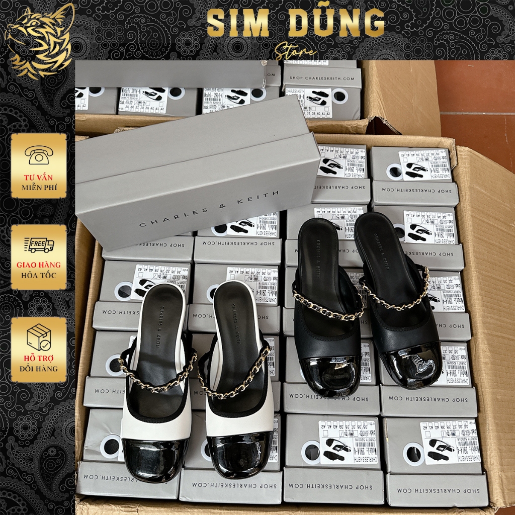 รองเท้าส้นเตี้ย CK BLACK AND WHITE IS IU CUTE HOT HIT 2914-10