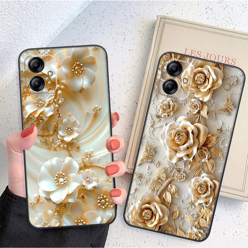SAMSUNG A05 / SAMSUNG A05S / SASUNG A06 / SAMSUNG A06 5G เคสหรูหรา ลายดอกไม้สวยงาม ป้องกันกล้อง
