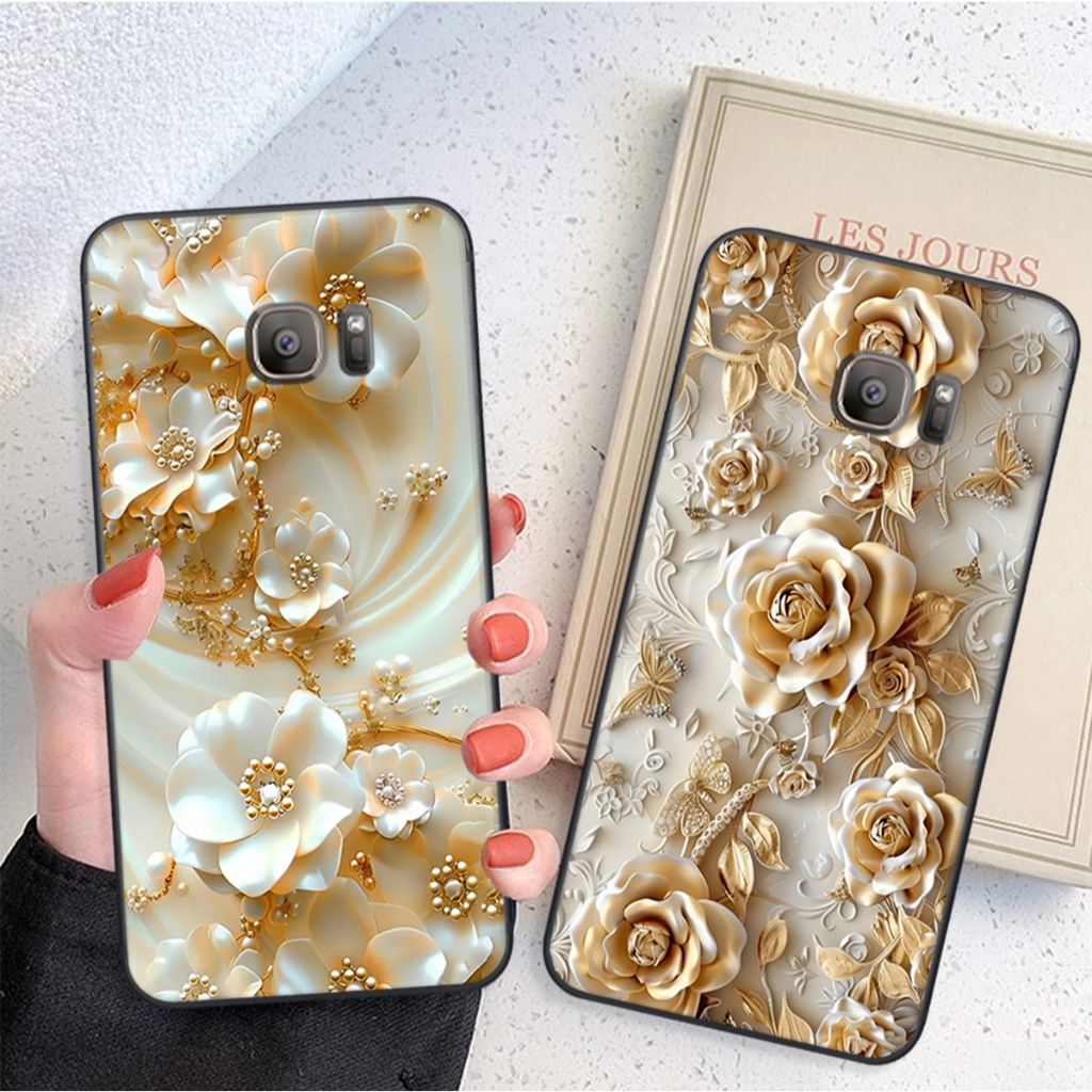 เคส Samsung NOTE 5 / S6 / S6 EDGE / S7 / S7 EDGE หรูหรา ลายดอกไม้สวยงาม ป้องกันกล้อง