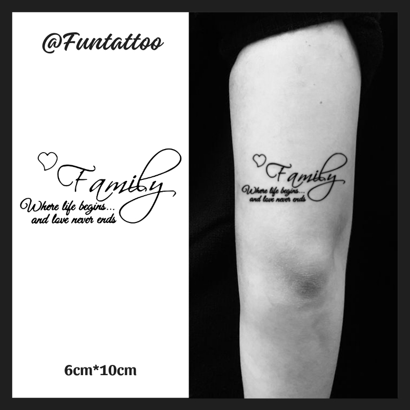 รอยสักชั่วคราว 15 วัน English Word Meaning Mini Funtattoo Waterproof Rubbing [V-8-2] TEXT02