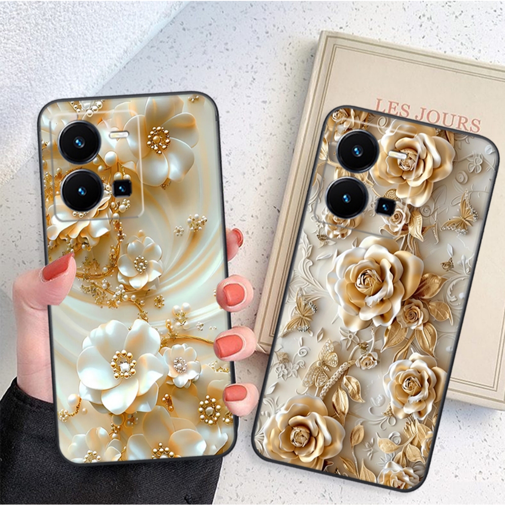 เคส Vivo V25 / V25E / V25 PRO หรูหรา ลายดอกไม้สวย ป้องกันกล้อง