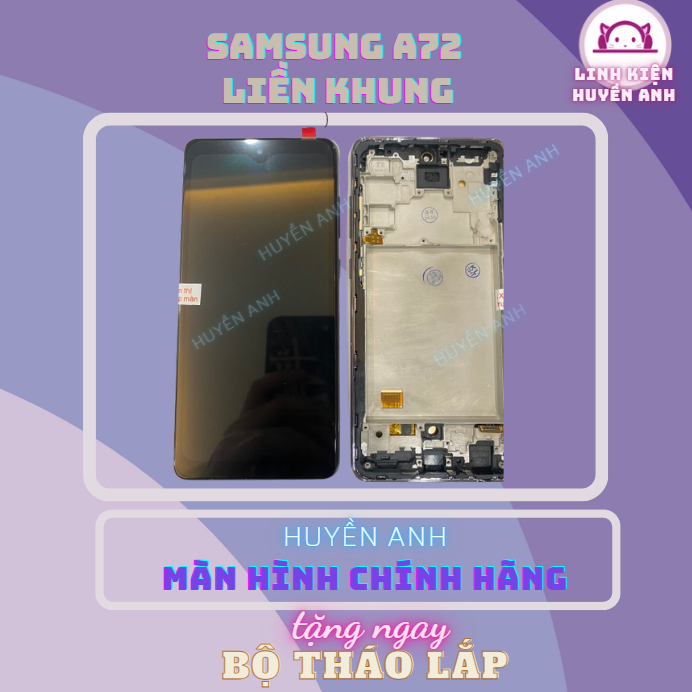 SAMSUNG A72 CONTACT FRAME หน้าจอ OLED ชิ้นส่วนอะไหล่ที่รองรับของแท้