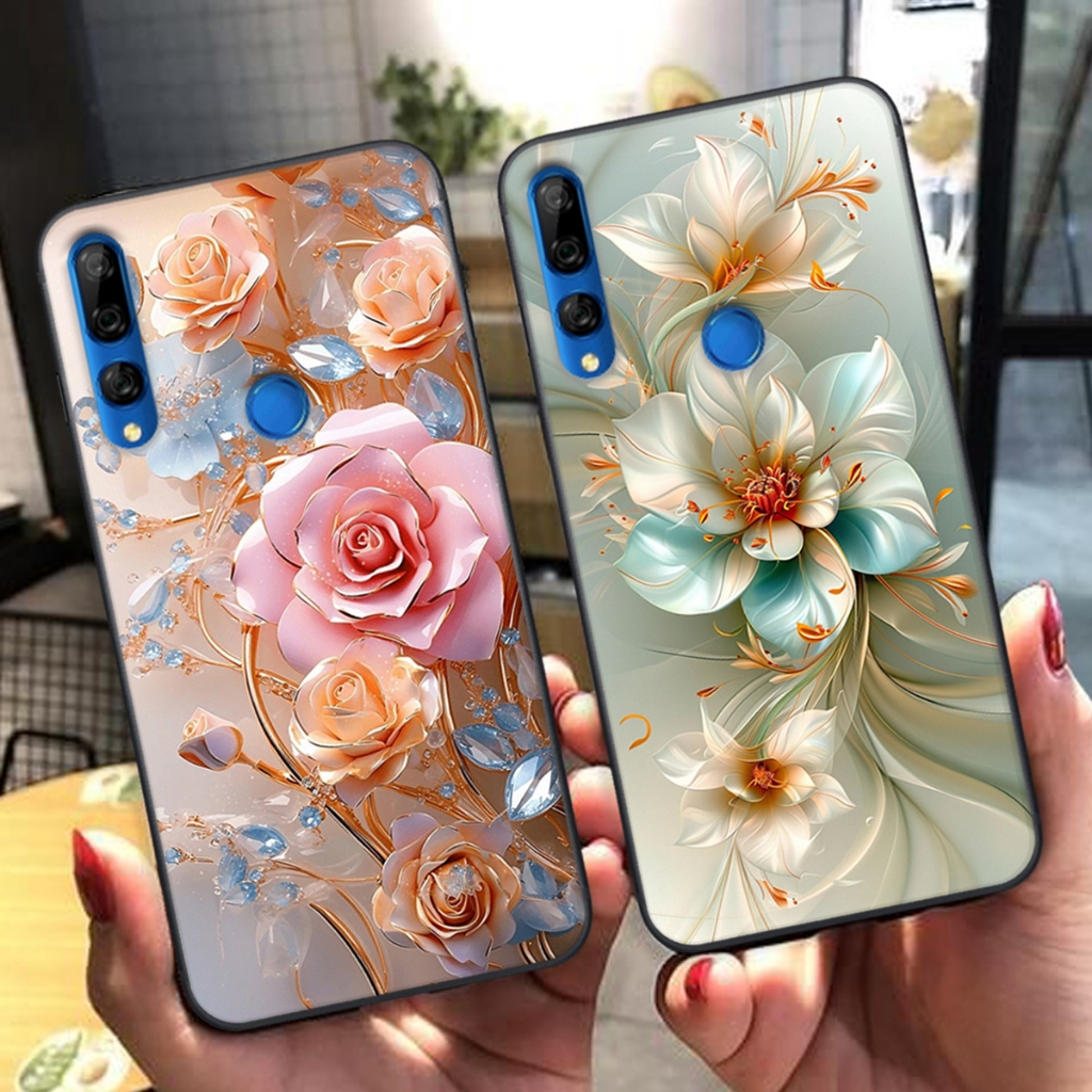 เคส Huawei Y9 2019 / Y9 Prime 2019 หรูหรา ลายดอกไม้สวย ป้องกันกล้อง