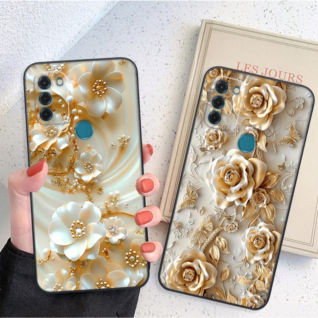 เคส Nokia C21 PLUS / Nokia C31 / C32 / G11 PLUS หรูหรา ลายดอกไม้สวยงาม ป้องกันกล้อง