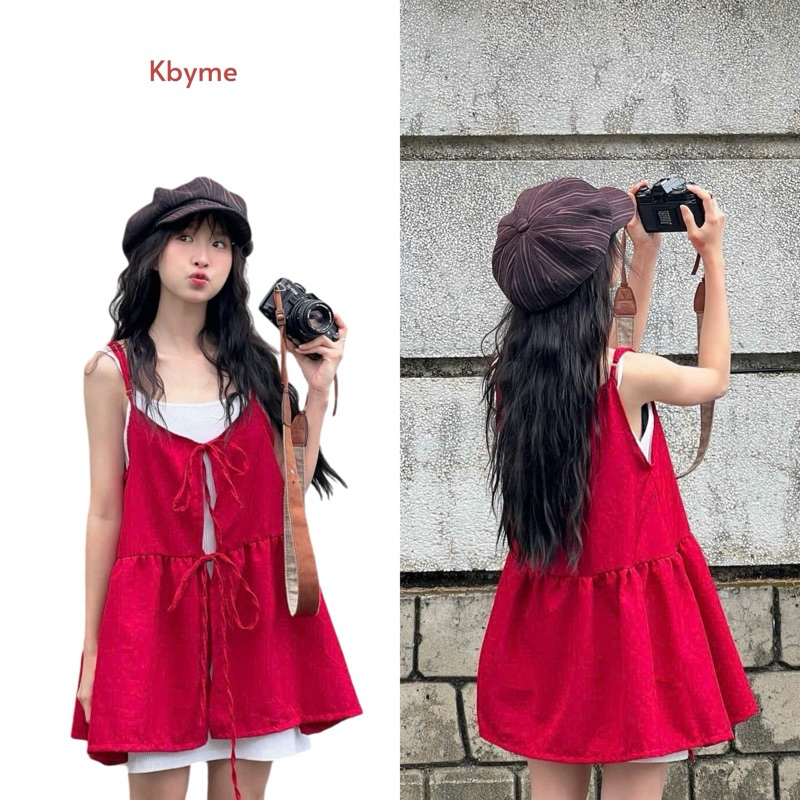 Cuxi Mini Dress 2 สายสีแดง SET