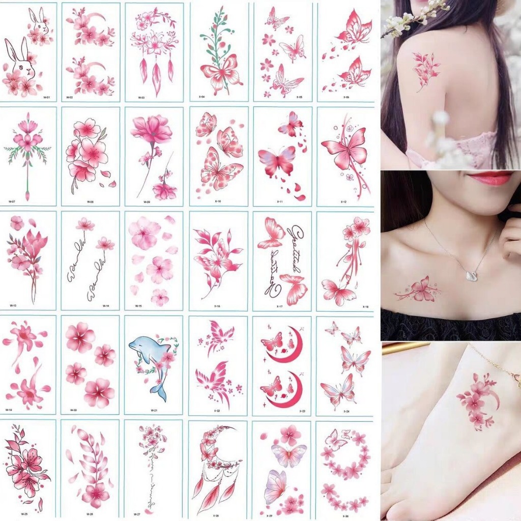 READY STOCK รอยสักชั่วคราวกันน้ํา 1 ชุด 30 ภาพที่แตกต่างกัน (10x6 ซม.) 1652 Home Store 68