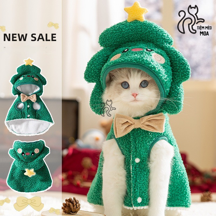 เสื้อคลุม NOEL สําหรับสัตว์เลี้ยงตั้งแต่ 1 ถึง 20kg - เสื้อผ้าคอสเพลย์สําหรับสัตว์เลี้ยง - Moa Cat S
