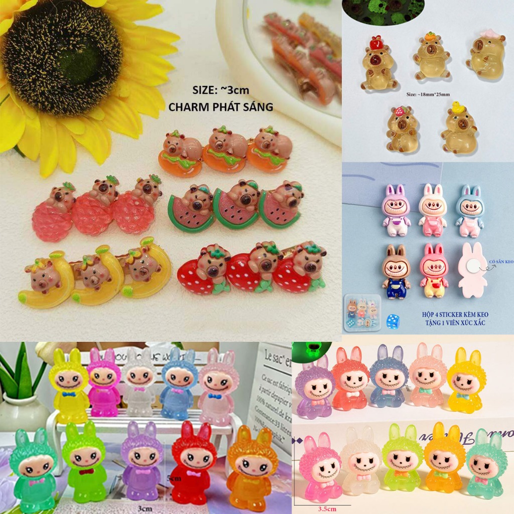 Charm Cross, สติ๊กเกอร์ Jibbitz, รองเท้าแตะ Capybara สีน้ําตาลขนาดใหญ่ การตกแต่ง DIY
