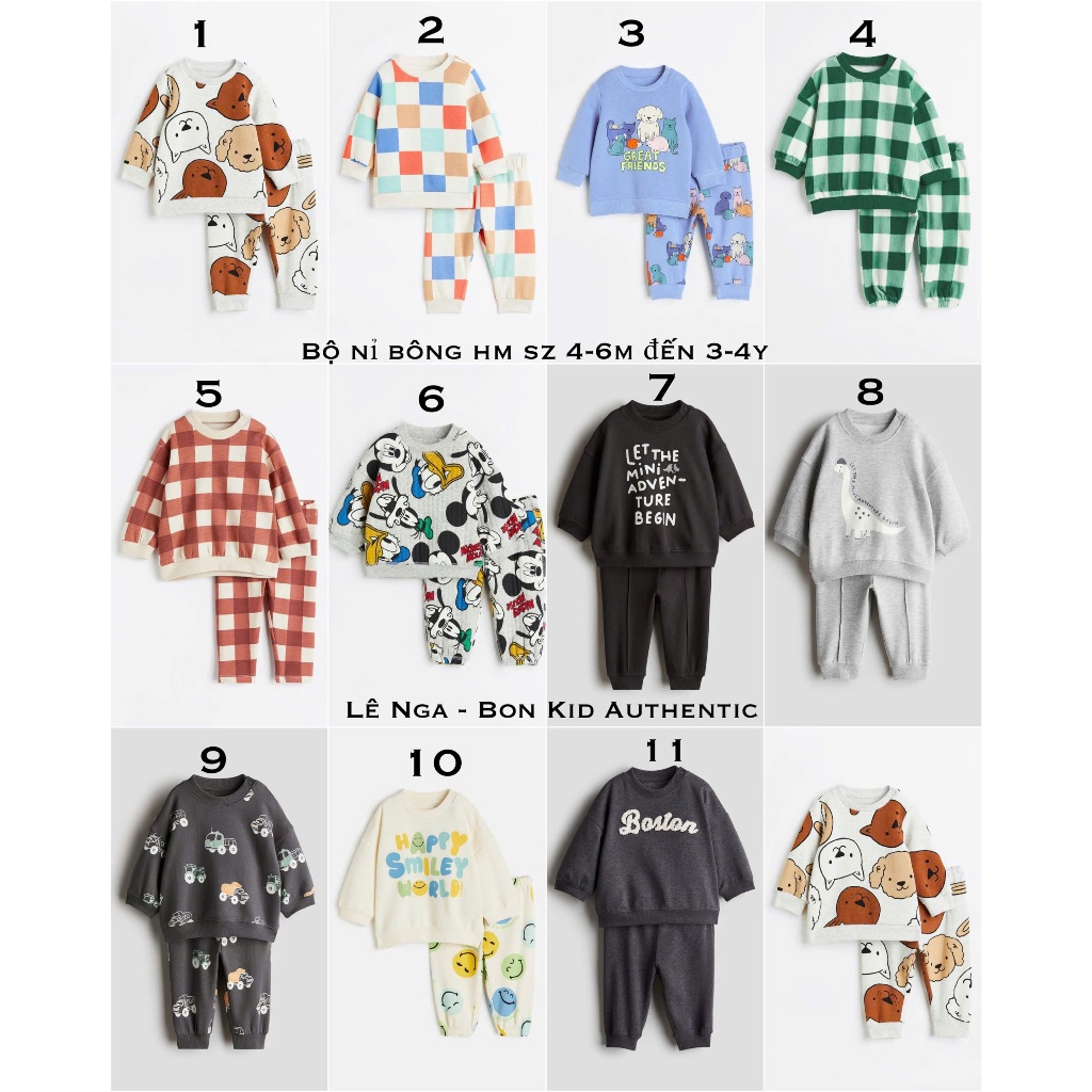 [FORM TO] ชุดผ้าสักหลาดผ้าฝ้ายสําหรับเด็กชายและเด็กหญิง HM UK/ES ขนาดตั้งแต่ 4-6m TO 3-4y