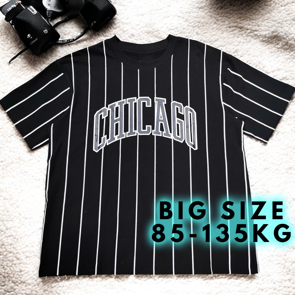 เสื้อยืดแขนสั้นไซส์ใหญ่สําหรับผู้ชาย 44UP - สีดํา - มีไซส์ใหญ่ - BF.AT.12B