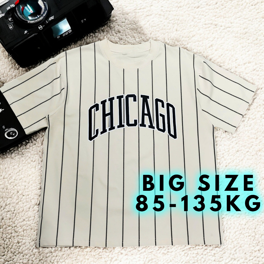 เสื้อยืดแขนสั้นไซส์ใหญ่สําหรับผู้ชาย 44UP - สีดํา - มีไซส์ใหญ่ - BF.AT.12Be