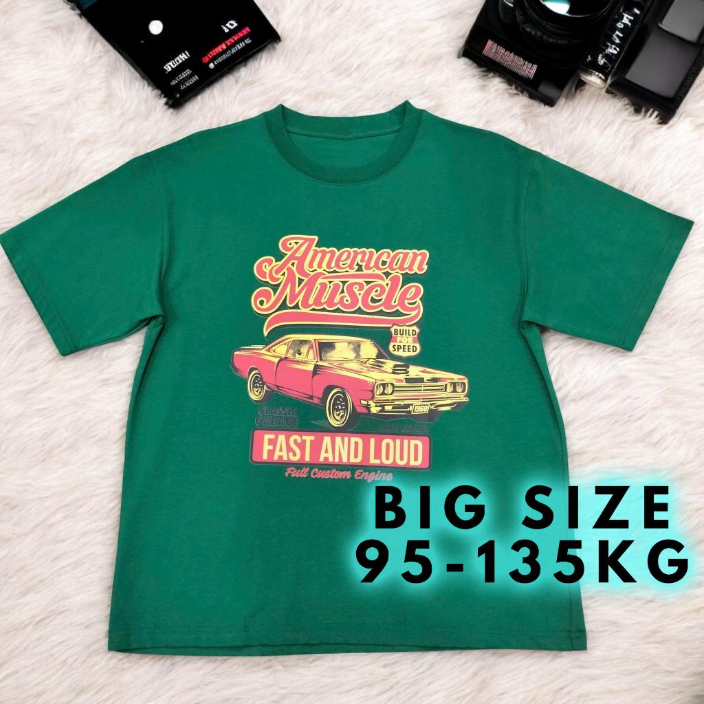 เสื้อยืดแขนสั้นไซส์ใหญ่สําหรับผู้ชาย 44UP - Moss - มีไซส์ใหญ่ - BF.AT.15Gr