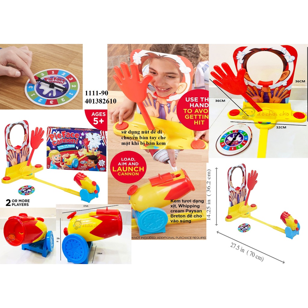 ของเล่นทําเค้ก - สเปรย์ไอศกรีม (Pie Face Canon)