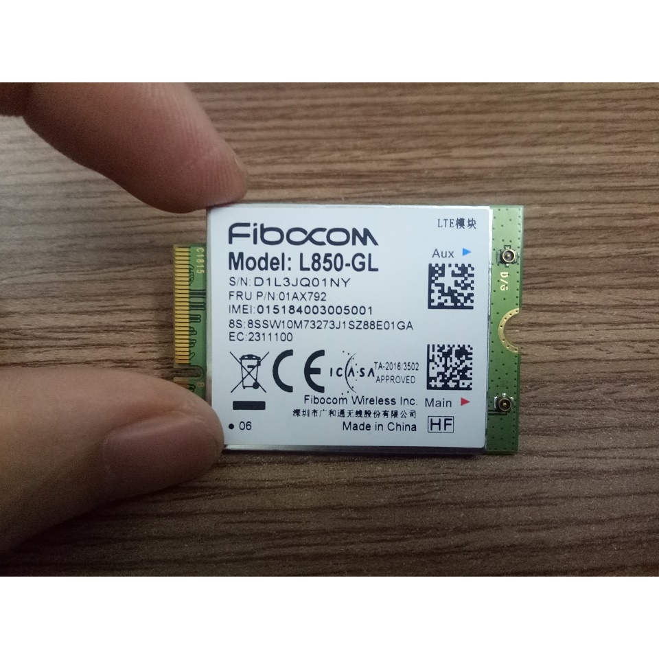Fibocom L850-GL FRU 01AX792 4G wwan การ์ดสําหรับ ThinkPad X280,T480,T480s,T580,P52,P52s,L480,L580, X