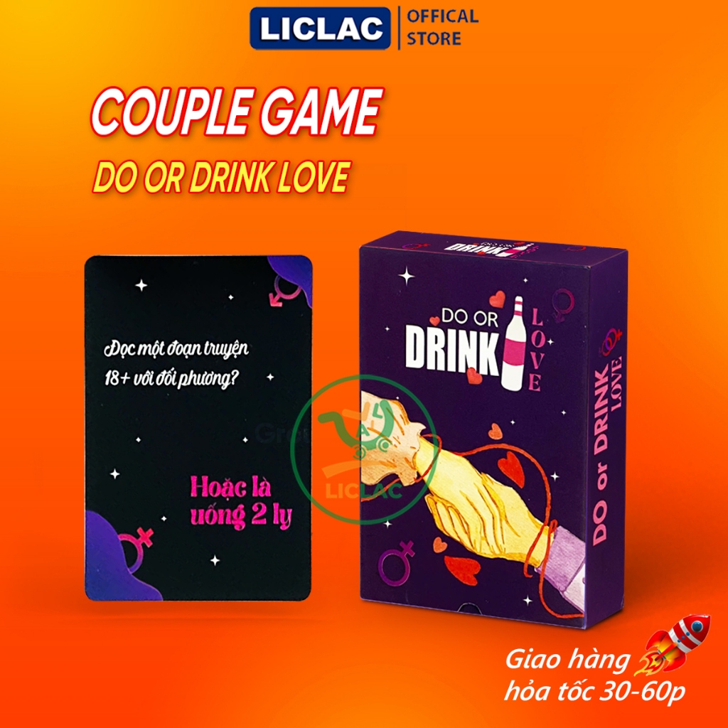 Do Or Drink Love - เกมดื่มสําหรับคู่รักในวันที่ - เกมกระดานการ์ดรักคู่รัก