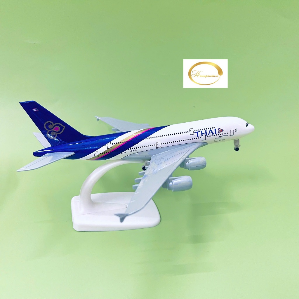 เครื่องบินรุ่น Airbus A380 THAI AIRWAYS 20CM เครื่องชั่งโลหะผสมคุณภาพสูง 1:400 (Fullbox)