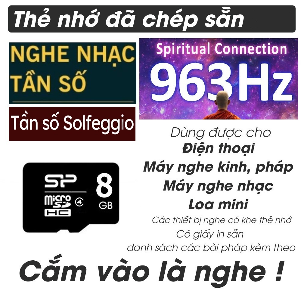 การ์ดดนตรีฝึกสมาธิ 8GB ความถี่ 963HZ, ความถี่ Solfeggio - ปรีชาปลุก, ความถี่ของพระเจ้า