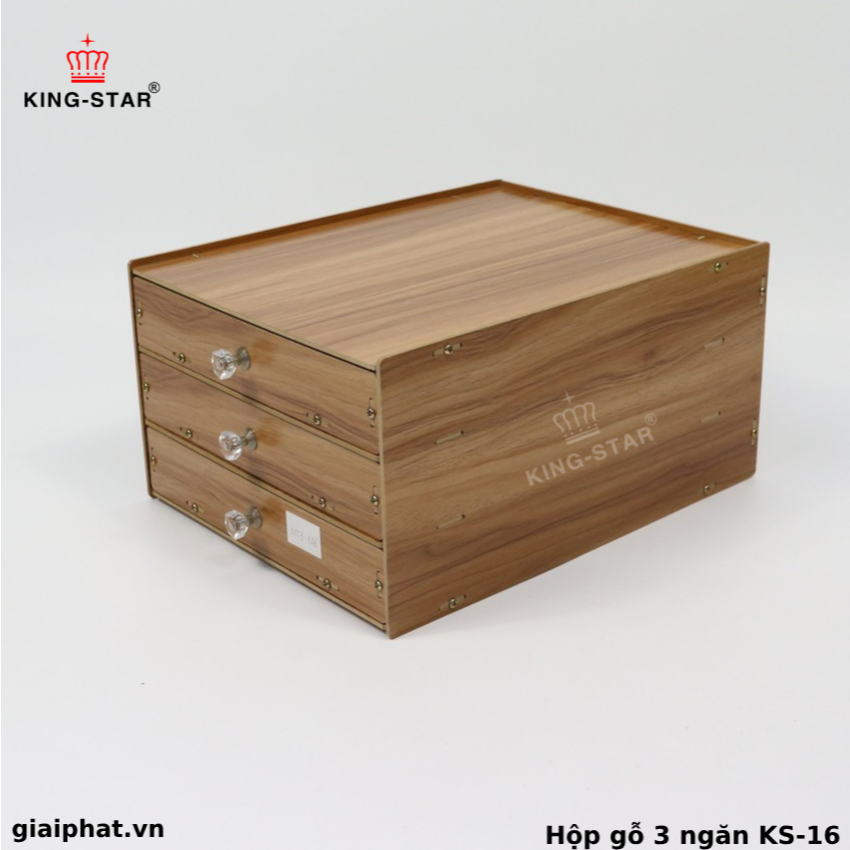กล่องไม้ 3 ช่องสําหรับเก็บกระดาษ KS-16