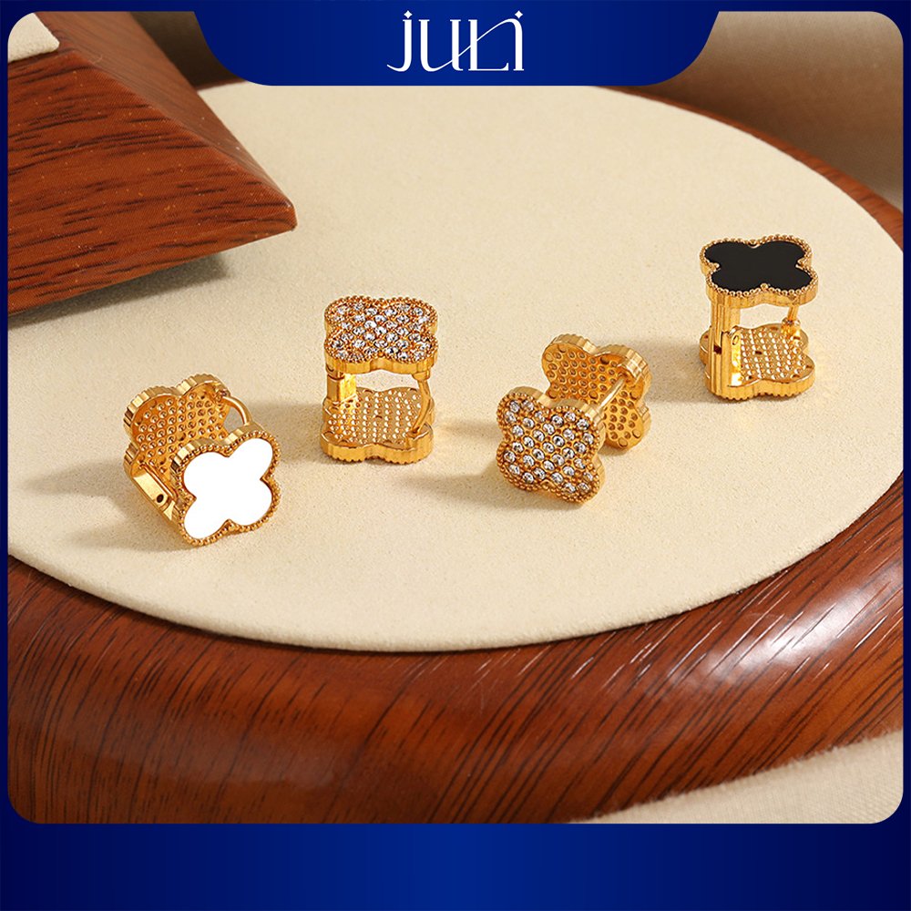 ต่างหูโคลเวอร์ 4 ใบสําหรับผู้หญิง - นําโชคและสันติภาพ - หลีกเลี่ยงปัญหาไม่คุ้มค่าขณะนี้ | HOT TREND 