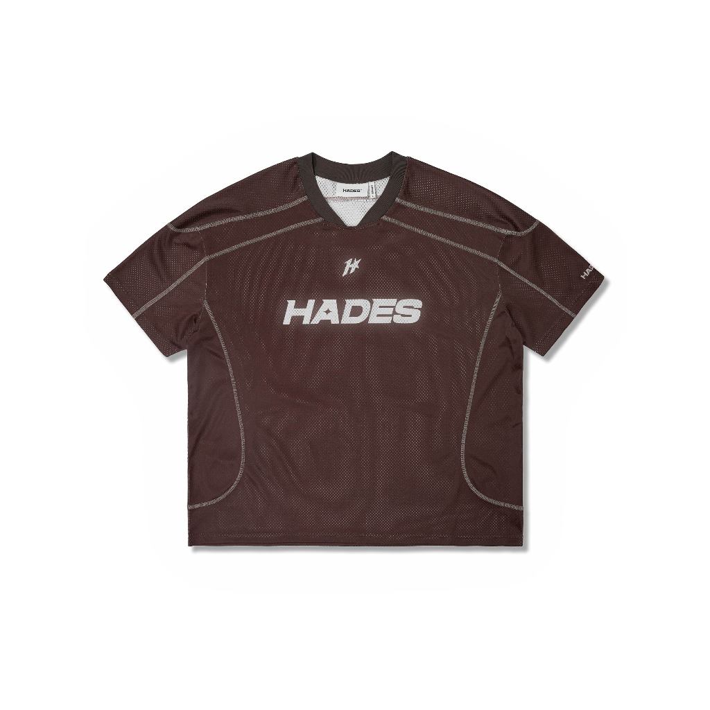 HADES Luminous Mesh Jersey Brown - เสื้อยืดเจอร์ซีย์แขนสั้น HADES Brand unisex Mesh ของแท้