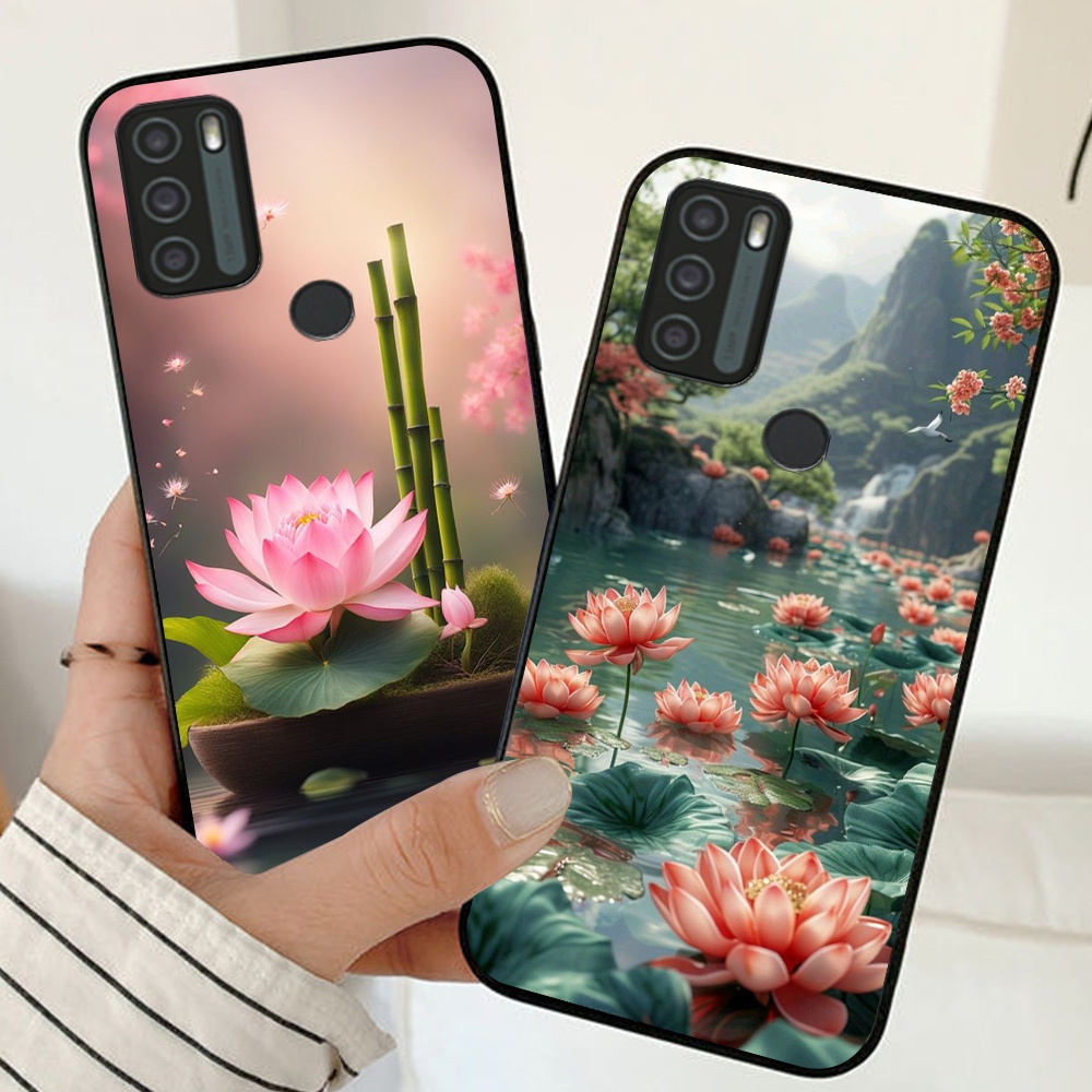 เคส Vsmart Star 5 / vsmart Joy 4 / vsmart Live 4 พร้อมพิมพ์ลายดอกบัวสุดหรู